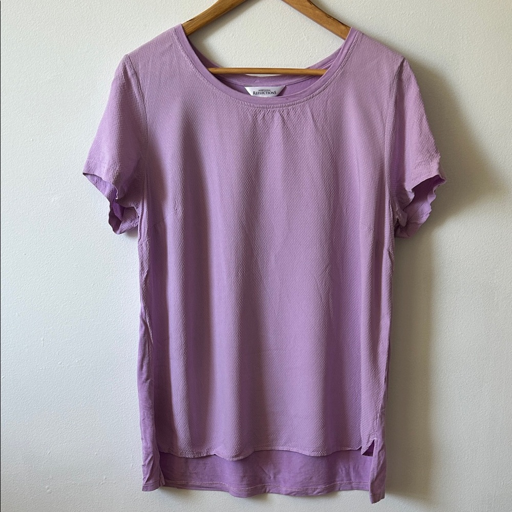 Lilac Short Sleeve Crewneck Tee Size L